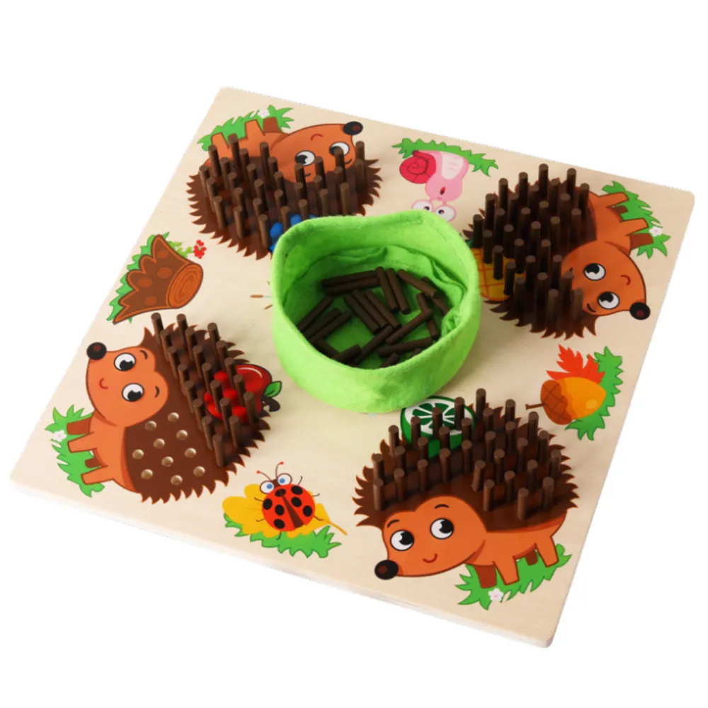 Planszowa gra logiczna Jeżyk z patyczkami i kośćmi do dodawania