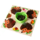 Planszowa gra logiczna Jeżyk z patyczkami i kośćmi do dodawania