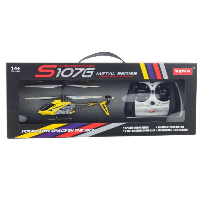 Pilot do helikoptera Syma S107G oraz kompaktowe rozmiary modelu