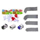 Zabawka edukacyjna samolot z metalowymi pojazdami policyjnymi i akcesoriami