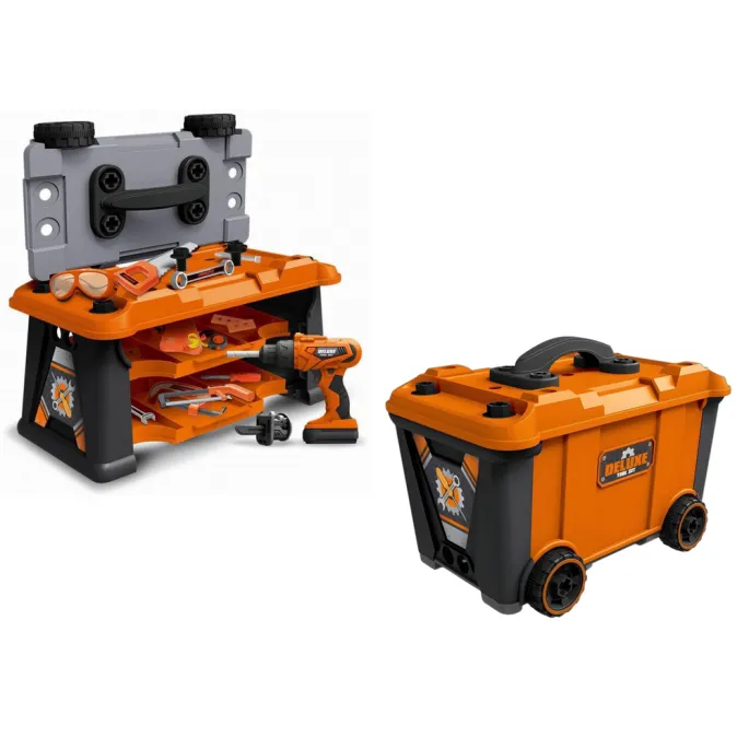 Kolorowy komplet majsterkowicza z akcesoriami dla najmłodszych