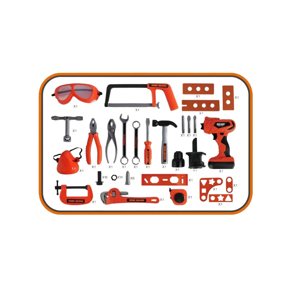 Dziecięca wiertarka zabawkowa w zestawie z narzędziami