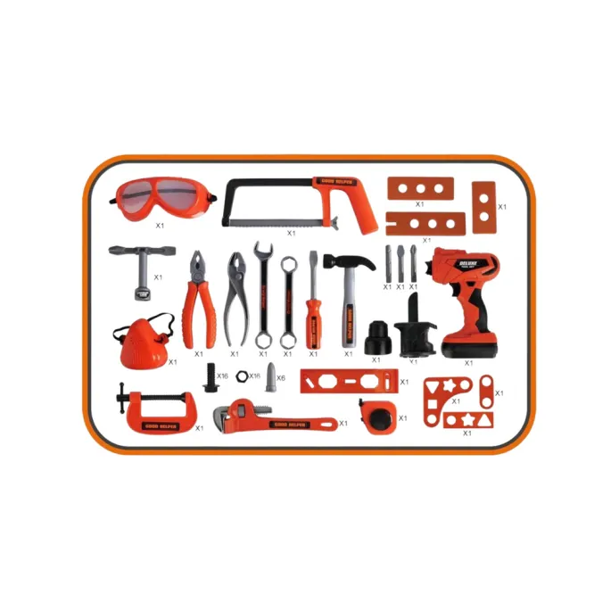 Dziecięca wiertarka zabawkowa w zestawie z narzędziami