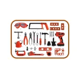 Dziecięca wiertarka zabawkowa w zestawie z narzędziami