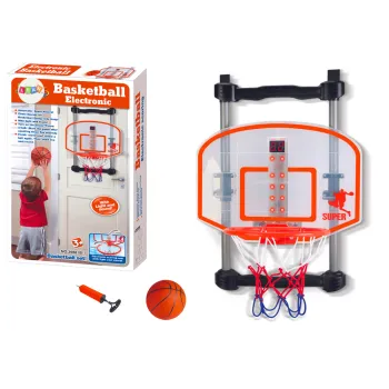 Regulowany kosz do koszykówki z piłką i pompką dla dzieci i dorosłych