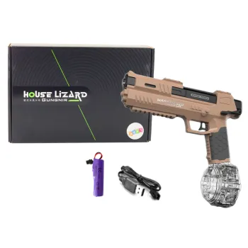 Automatyczny pistolet na wodę z przezroczystym pojemnikiem w kolorze brązowym