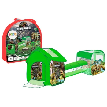 Plac zabaw 3w1 z namiotem iglo, tunelem i basenem z motywem dinozaurów