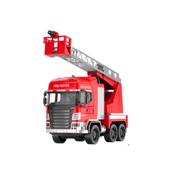 Wóz Strażacki Z Wysięgnikiem Zdalnie Sterowany RC Spray Światła
