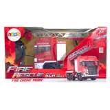 Wóz strażacki dla dzieci z podnoszonym wysięgnikiem i światłami ostrzegawczymi