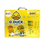 Przenośny komplet do rysowania i malowania w dziecięcej walizce kaczka