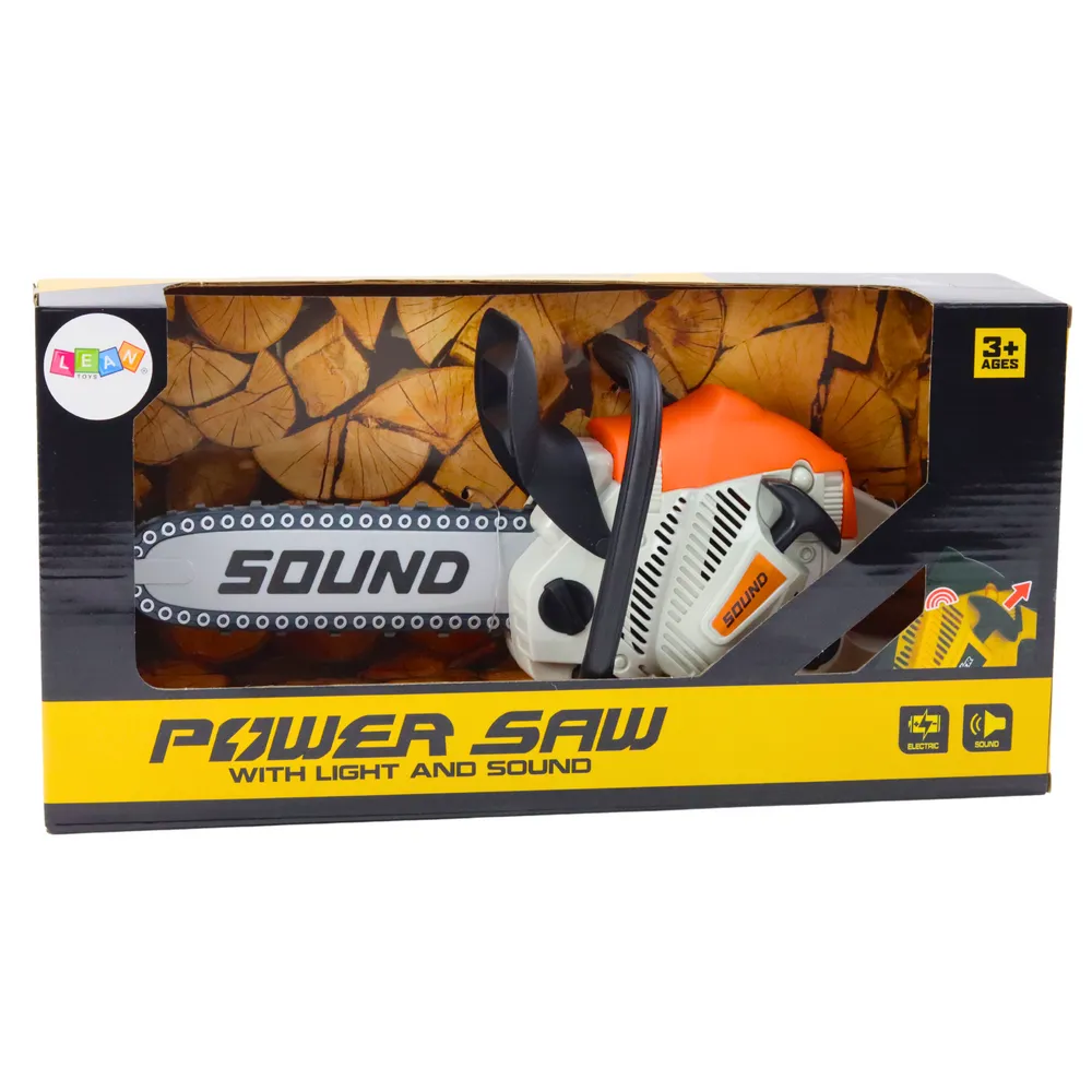 Bezpieczna piła spalinowa zabawkowa z autentycznymi efektami