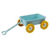 Lekki wózek na zabawki do piasku w kolorze turkusowym z wygodnym uchwytem