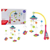 Karuzelka do łóżeczka UFO z projektorem i samolotami w dziecięcym pokoju