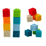 Kolorowe klocki sensoryczne do zabawy podczas kąpieli