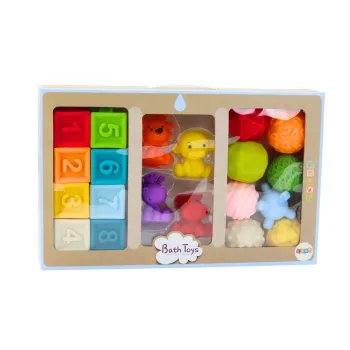 Elastyczne i bezpieczne klocki do nauki kolorów i kształtów