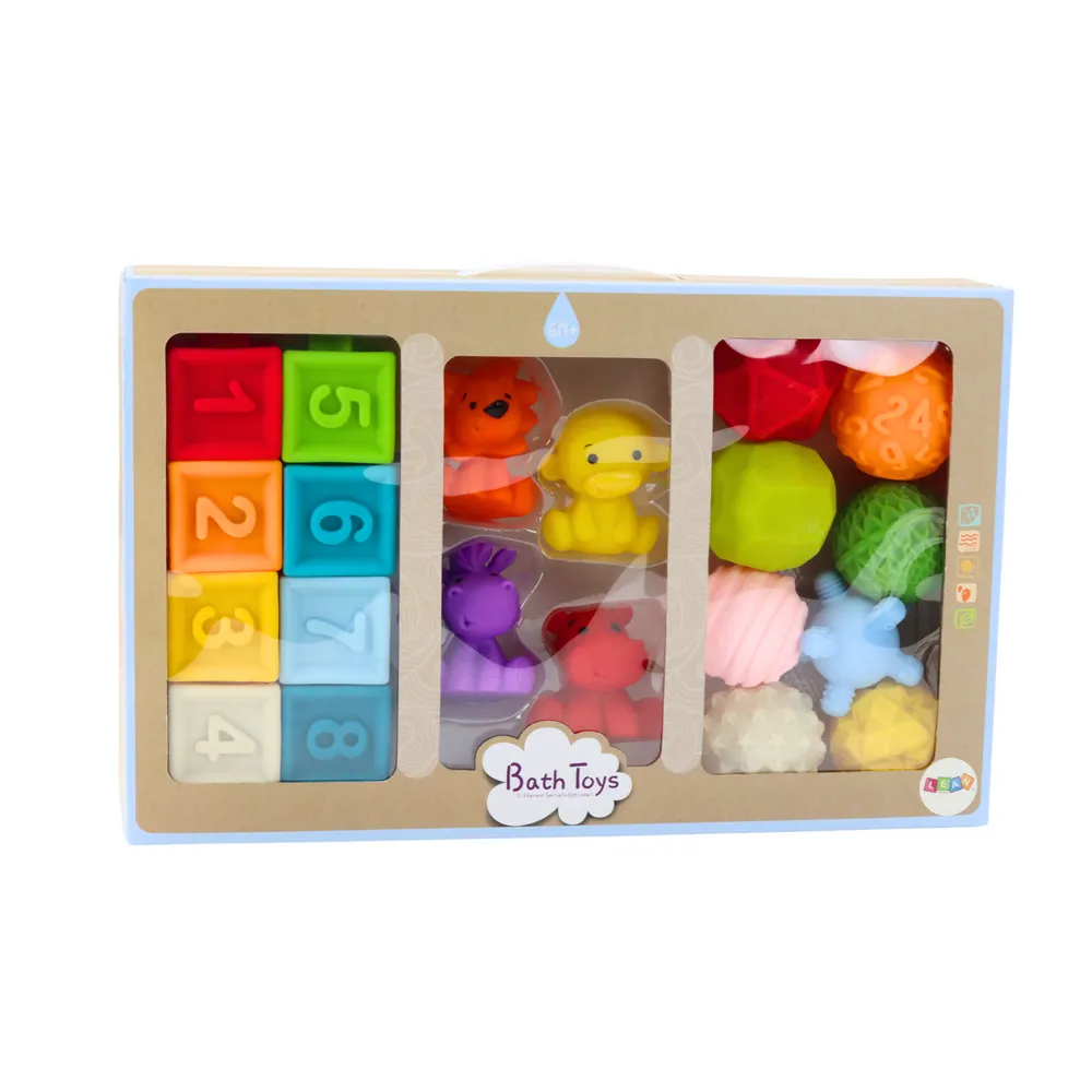 Elastyczne i bezpieczne klocki do nauki kolorów i kształtów