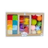 Elastyczne i bezpieczne klocki do nauki kolorów i kształtów