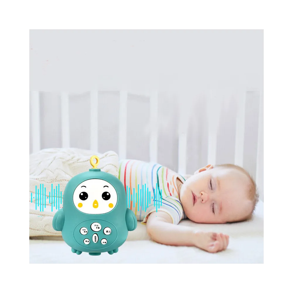 Sterowana pilotem karuzela z grzechotkami do usypiania niemowląt