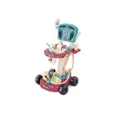 Kolorowa zabawka edukacyjna dla dzieci od 3 lat z wózkiem i sprzętem medycznym