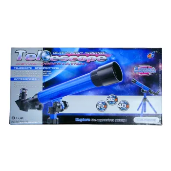 Teleskop Edukacyjny Statyw Powiększenie 20x 30x 40x Niebieski