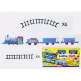 Elementy zestawu pociągowego z torami – zabawka edukacyjna dla dzieci