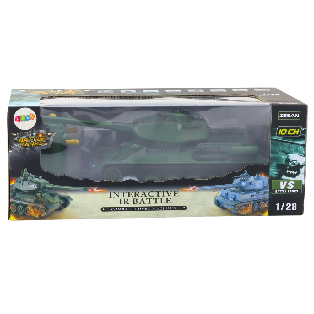 Zestaw: czołg wojskowy RC, pilot oraz akumulator do zabawy