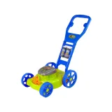 Kolorowa maszyna do baniek mydlanych z muzyką podczas zabawy na dworze