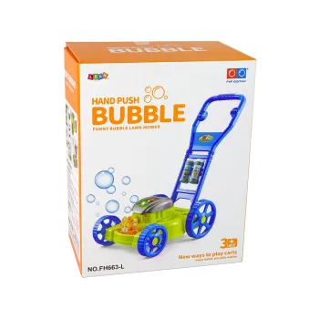 Muzyczna kosiarka do baniek mydlanych – zabawka ogrodowa dla najmłodszych