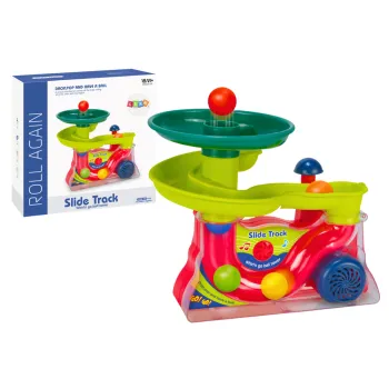 Kolorowa fontanna zjeżdżalnia dla kulek piłek z melodyjkami i światłami