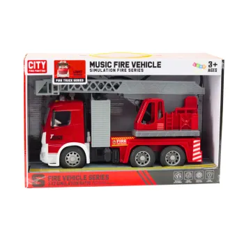 Realistyczna zabawka strażacka z wytrzymałą konstrukcją i światłami