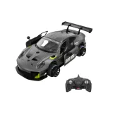 Detal wykonania szarego modelu Porsche 911 GT2 z klocków 68 elementów