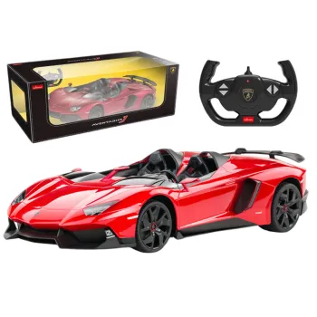 Zdalnie sterowane Lamborghini Aventador Cabrio czerwone w skali 1:12
