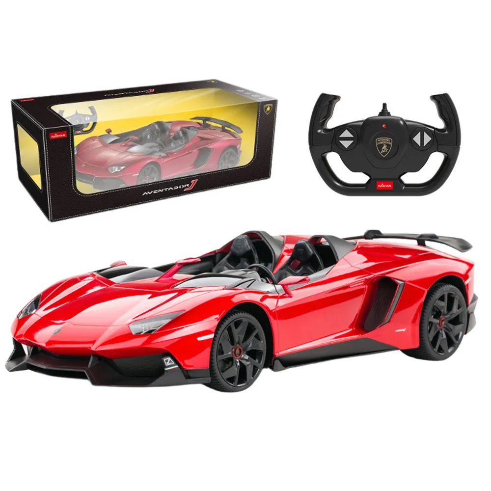 Zdalnie sterowane Lamborghini Aventador Cabrio czerwone w skali 1:12