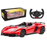 Zdalnie sterowane Lamborghini Aventador Cabrio czerwone w skali 1:12