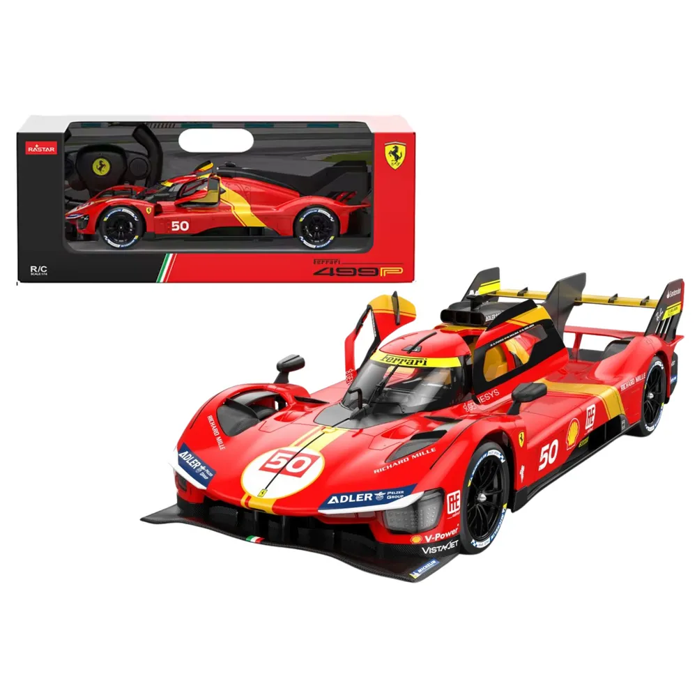 Czerwone Ferrari 499P 1:24 na pilota – zdalnie sterowany model sportowego auta