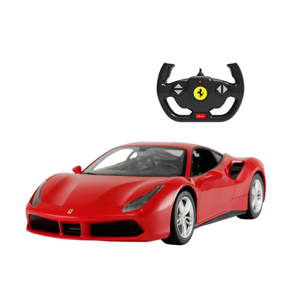 Zdalnie sterowane Ferrari 488 GTB w skali 1:14 z detalami nadwozia