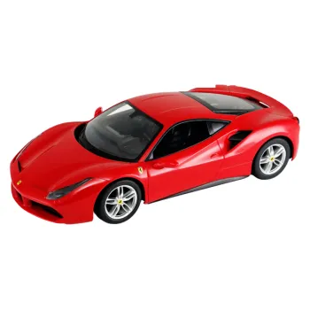 Pilot i model samochodu Ferrari 488 GTB Rastar przygotowane do zabawy