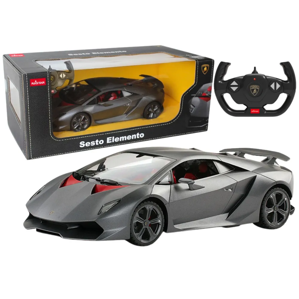 RC Lamborghini Sesto Szare w skali 1:14 na białym tle