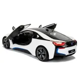 Realistyczny model sportowego auta BMW i8 Rastar RC z białą karoserią