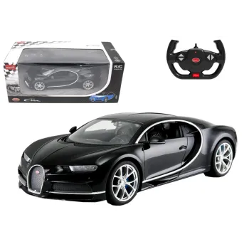 Czarny samochód RC Bugatti Chiron 1:14 – realistyczny model zdalnie sterowany