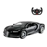 Zdalnie sterowany model Bugatti Chiron w czarnym kolorze, skala 1:14