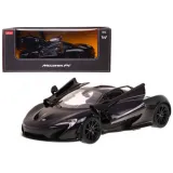 Czarny McLaren P1 RC 1:14 w dynamicznej pozie na białym tle