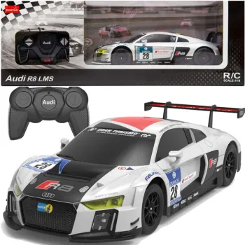 Białe Auto RC Audi R8 LMS 1:24 z pilotem i otwieranymi drzwiami