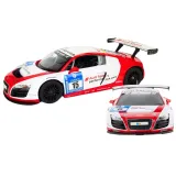 Realistyczny model rc samochodu sportowego audi r8 lms biały z otwartymi drzwiami