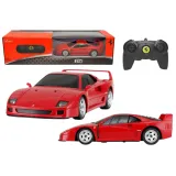 Czerwony model RC Ferrari F40 z widocznymi detalami karoserii