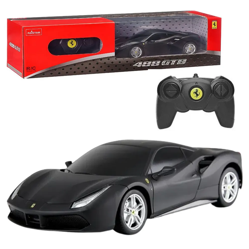Model Ferrari 488 GTB w skali 1:24 z pilotem do zdalnego sterowania