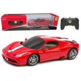 Czerwone auto sportowe RC Ferrari 458 Speciale w skali 1:24 z pilotem