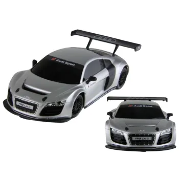 Zdalnie sterowany model sportowego Audi R8 LMS w skali 1:24, kolor srebrny