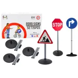 Zestaw edukacyjny duże znaki drogowe dla dzieci o wysokości 76cm, 3 sztuki