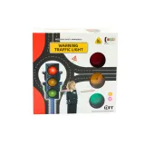 Zabawkowy sygnalizator i akcesoria do nauki bezpieczeństwa na drodze dla dzieci